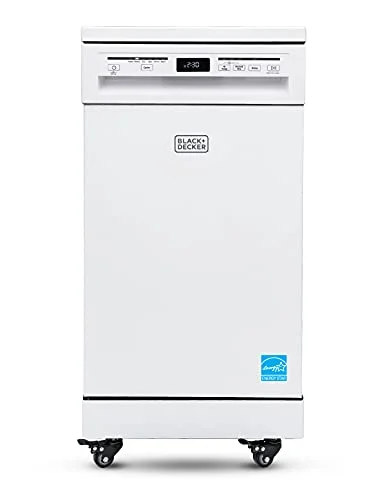 BLACK+DECKER BPD8W 18-inch portable dishwasher in white