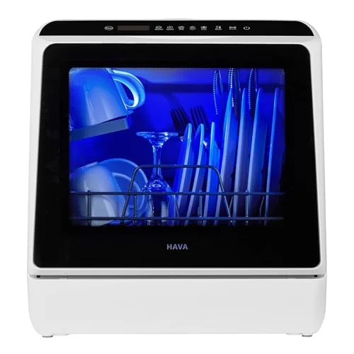 HAVA countertop dishwasher in black with water tank