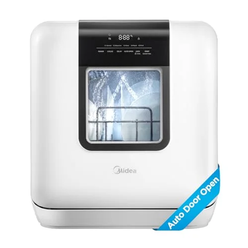 Midea countertop dishwasher with built-in water tank, Auto Door Open