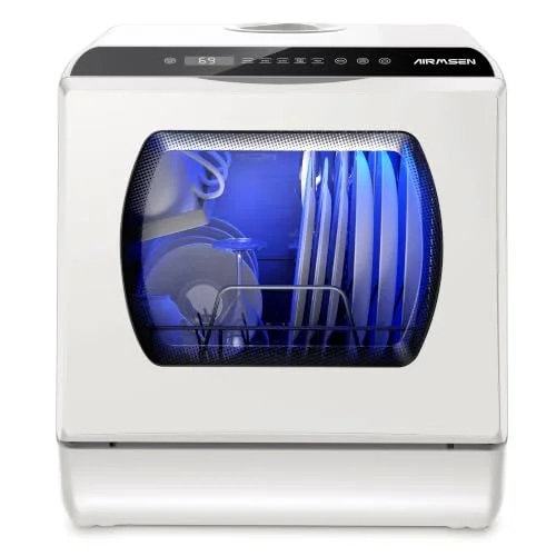 AIRMSEN portable countertop dishwasher, no hookup needed
